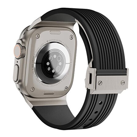 Apple Watch Ultra Ultra 2 49mm Redclick KRD-113 Spor Görünümlü Silikon Kordon