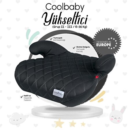 Coolbaby Oto Koltuğu Yükseltici - Siyah
