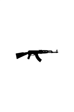 Ak47 Kalaşnikof Sticker Oto Motor Laptop Duvar Folyo Sticker 20x4 cm