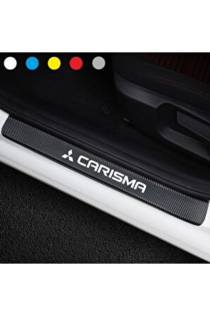 Mitsubishi Carisma İçin Uyumlu Aksesuar Oto Kapı Eşiği Sticker Karbon 4 Adet