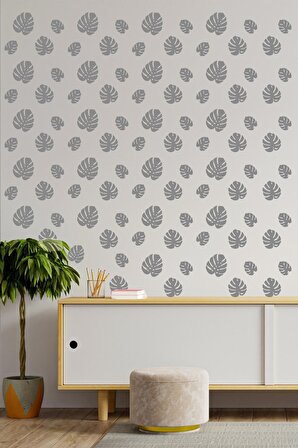 Yaprak Desenli Dekoratif Duvar Sticker Çıkarma 3 Farklı Çeşit