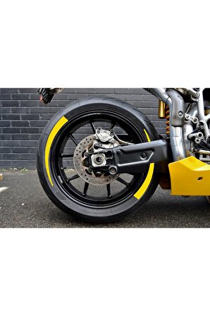 Motosiklet Lastik Yanağı Sarı Sağ-Sol/Ön-Arka