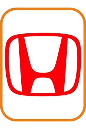 Honda Sunroof Cam Oto Sticker Kırmızı 40*30 Cm