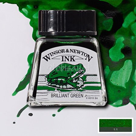 Winsor&Newton Ink Çizim Mürekkebi 14 ml 046 Brilliant Green