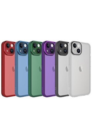 Apple Iphone 13 Ile Uyumlu Kılıf Kamera Korumalı Transparan Arka Yüzey Telefon Kılıfı
