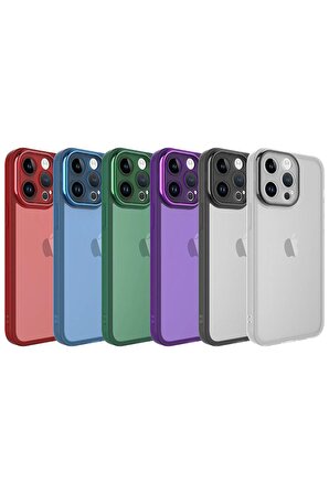 Apple Iphone 13 Pro Max Ile Uyumlu Kılıf Kamera Korumalı Transparan Arka Yüzey Telefon Kılıfı