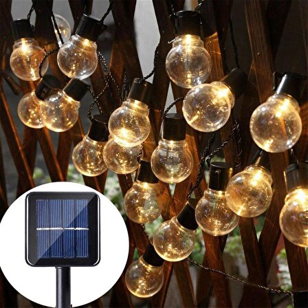 Solar 10Led Ampül 8 Mod 3.5Mt Güneş Enerjili Dış Bahçe Aydınlatma Dekorasyon Günışığı