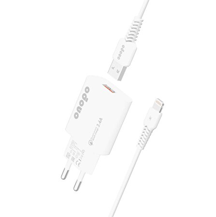 Lightning Usb 3.4A İphone Hızlı Şarj Cihazı Uyumlu 18W - X8