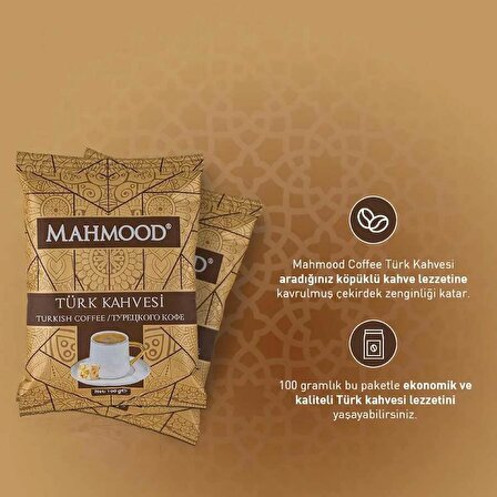 Mahmood Coffee Orta Kavrulmuş Türk Kahvesi 100 gr X 3 Adet