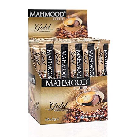Mahmood Coffee Gold Granül Kahve 2 gr X 48 Adet ve Stick Kahve Kreması 5 gr X 48 Adet