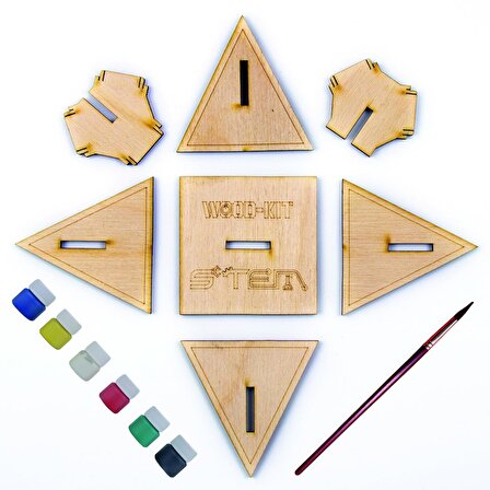 Wood-Kit STEM DIY Mucit Seti - Geometrik Şekiller