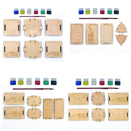 Wood-Kit STEM DIY Mucit Seti - Geometrik Şekiller