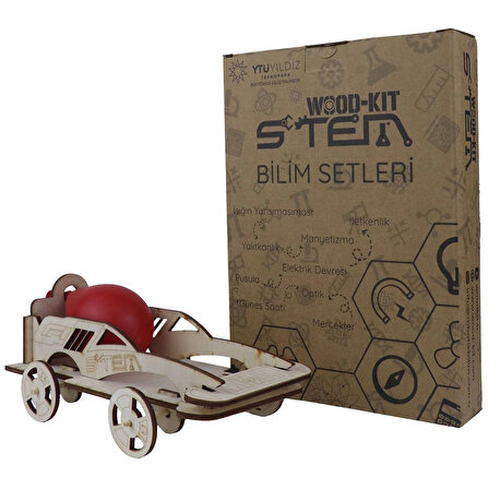 Wood-Kit STEM DIY Mucit Seti - Havalı Yarışçı STEM Oyuncağı