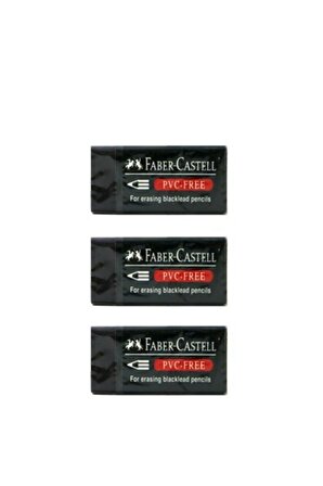 Faber Castell Siyah Küçük Silgi 7089-30 3 Adet