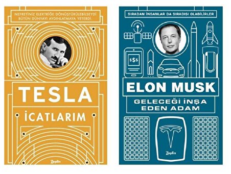 Elon Musk Geleceği İnşa Eden Adam + Nikola Tesla İcatlarım 2 Kitap Set