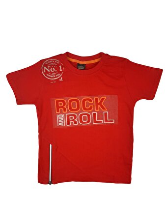 Erkek T-shirt Kısa Kollu Penye Çocuk Frey Rock No Fakers