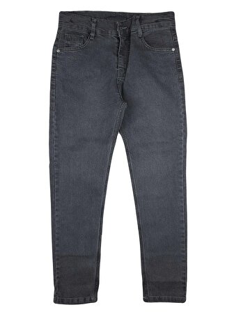 Erkek Çocuk Sade Kot Pantolon Jeans Desensiz Düz Renk Kot Pantolon