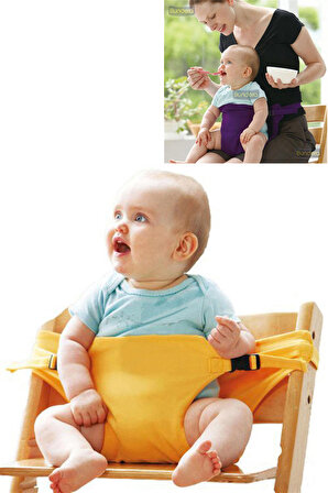 Bebek Mama Sandalyesi Sarı Emniyet Kemeri, Bebek Güvenlik Kemeri, Kilit Bebek Koruma Koruyucu
