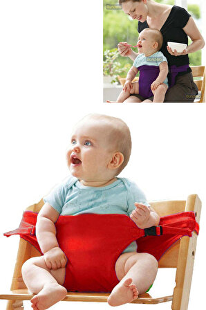 Bebek Mama Sandalyesi Kırmızı Emniyet Kemeri, Bebek Güvenlik Kemeri, Kilit Bebek Koruma Koruyucu