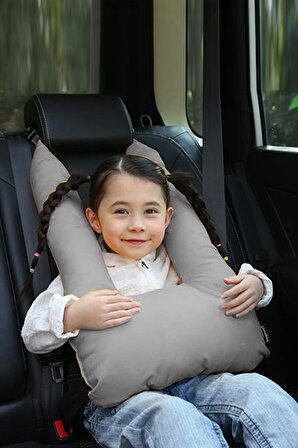 Pillow Gri Çocuk Emniyet Kemer Yastığı Oto Emniyet Kemeri