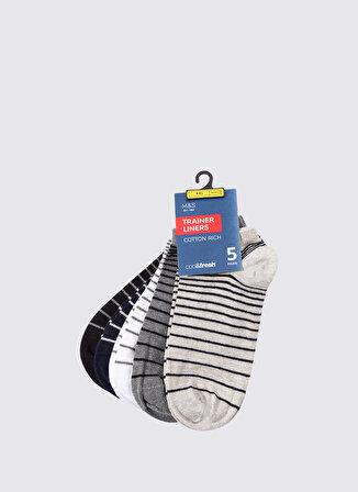 Marks & Spencer Siyah - Gri - Gümüş Erkek Çorap 0375I
