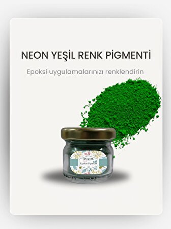 Epoksi Renk Pigmenti Neon (Fosforlu) Yeşil Toz Pigment Boya 10 gr