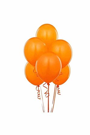 Metalik Turuncu Balon 10 Adet 12 İnc Lateks Balon