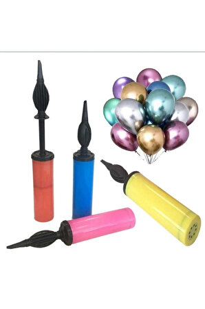 Balon Şişirme Pompası 1 Adet Renkli Hızlı Balon Pompası