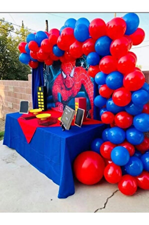 Spiderman Örümcek Adam Doğum Günü Balon Konsepti Seti 40 Adet Balon - Balon Zinciri