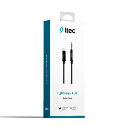 Ttec 1Mt Aux - Lightning Cevirici İphone Aux Kablosu Hoparlör Araç Kulaklık İçin İphone Aux Kablo