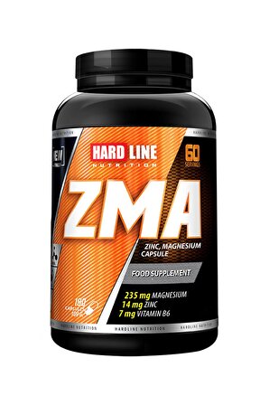 Hardline ZMA 180 Kapsül 60 Servis B6 Vitamin Magnezyum Çinko