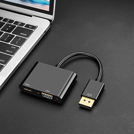 Pmr Displayport to Hdmi -Vga Çevirici Adaptör