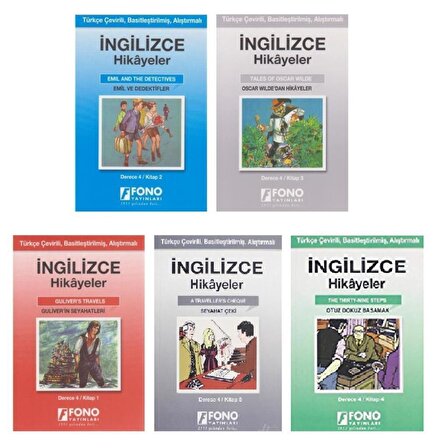 Fono İngilizce Türkçe Hikayeler Derece 4 (5 Kitap)