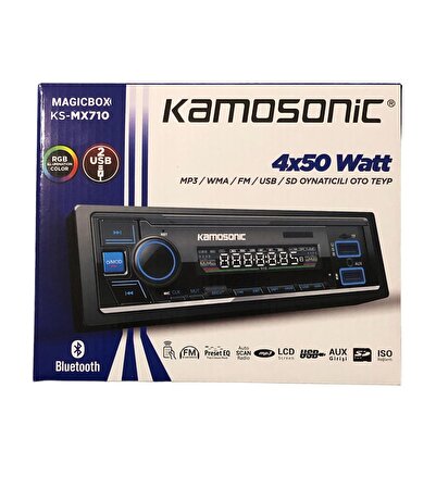 KS-MX710 KAMOSONC OTO TEYP  ÇİFT USB AUX SD BLUETOOTH