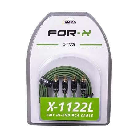 Forx X-1122l 2 Rca + 2 Rca Bakır 5 Metre Kablo