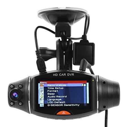 Pm-18765 2.7 Tft Ekran Çift Kameralı Gps Modüllü Hd Araç Kamerası Dvr 32gb Destekli