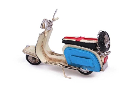 Vintage Tasarım Dekoratif Metal Scooter