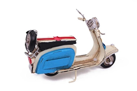 Vintage Tasarım Dekoratif Metal Scooter