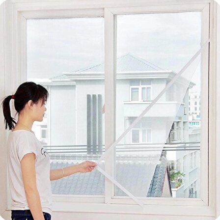 Pencere Cam Sineklik-beyaz ( 150 Cm X 100 Cm)+5m Bant