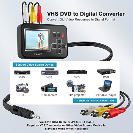 DIGITNOW Videodan Dijitale Dönüştürücü, VHS'den Dijitale Dönüştürücü