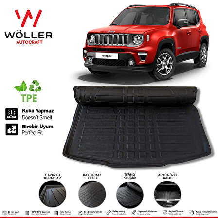 Jeep Renegade Bagaj Havuzu 2014 Sonrası 3D Wöller Ultraflex Esnek