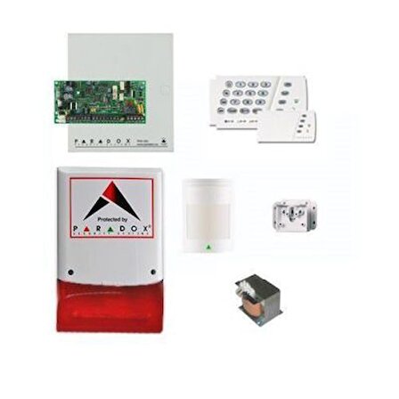SP-4000 Kablolu Hırsız Alarm Seti (Panel + Keypad + Siren + Trafo + 1 Adet Pır Dedektörü)