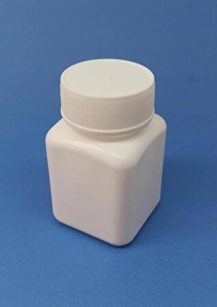 50 adet 50 ml kare boş plastik şişe Numune-Ilaç-Tarım-Ecza-Tablet-Hap-Kapsül Plastik Kutu 50 cc Şişesi