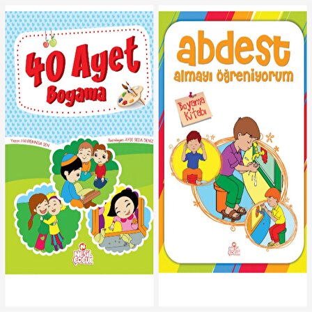 Nesil Çocuk Yayınları 40 Ayet Boyama Kitabı & Abdest Almayı Öğren