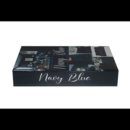 Dekoratif Kitap Kutusu Navy Blue
