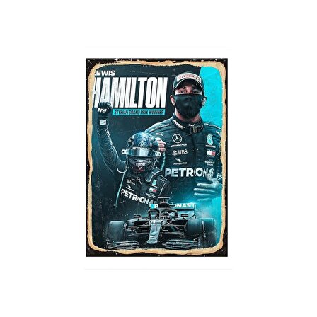 Lewis Hamilton Ahşap Poster 20x30