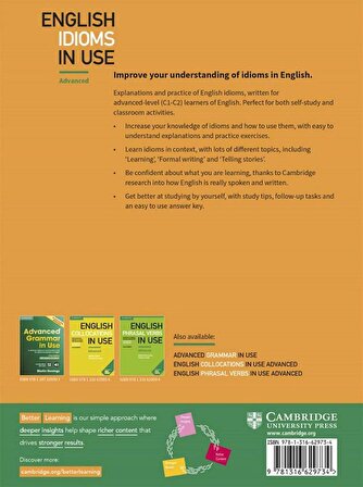 Cambridge English Idioms In Use Advanced