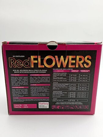 RED FLOWERS.BİTKİLERDE ÇİÇEKLENDİRİRİCİ.YAPRAK GÜBRESİ.