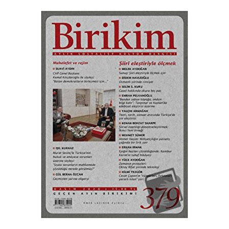 Birikim Aylık Sosyalist Kültür Dergisi Sayı: 379 Kasım 2020 / Birikim Yayınları