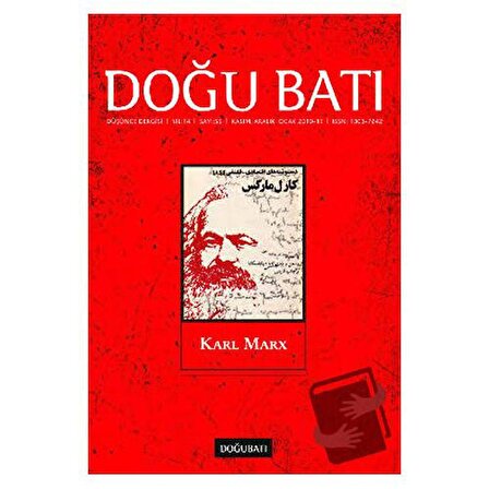Doğu Batı Düşünce Dergisi Yıl: 14 Sayı: 55   Karl Marx / Doğu Batı Dergileri